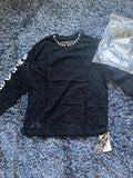 Black Graphic Long Sleeve Streetwear Tee