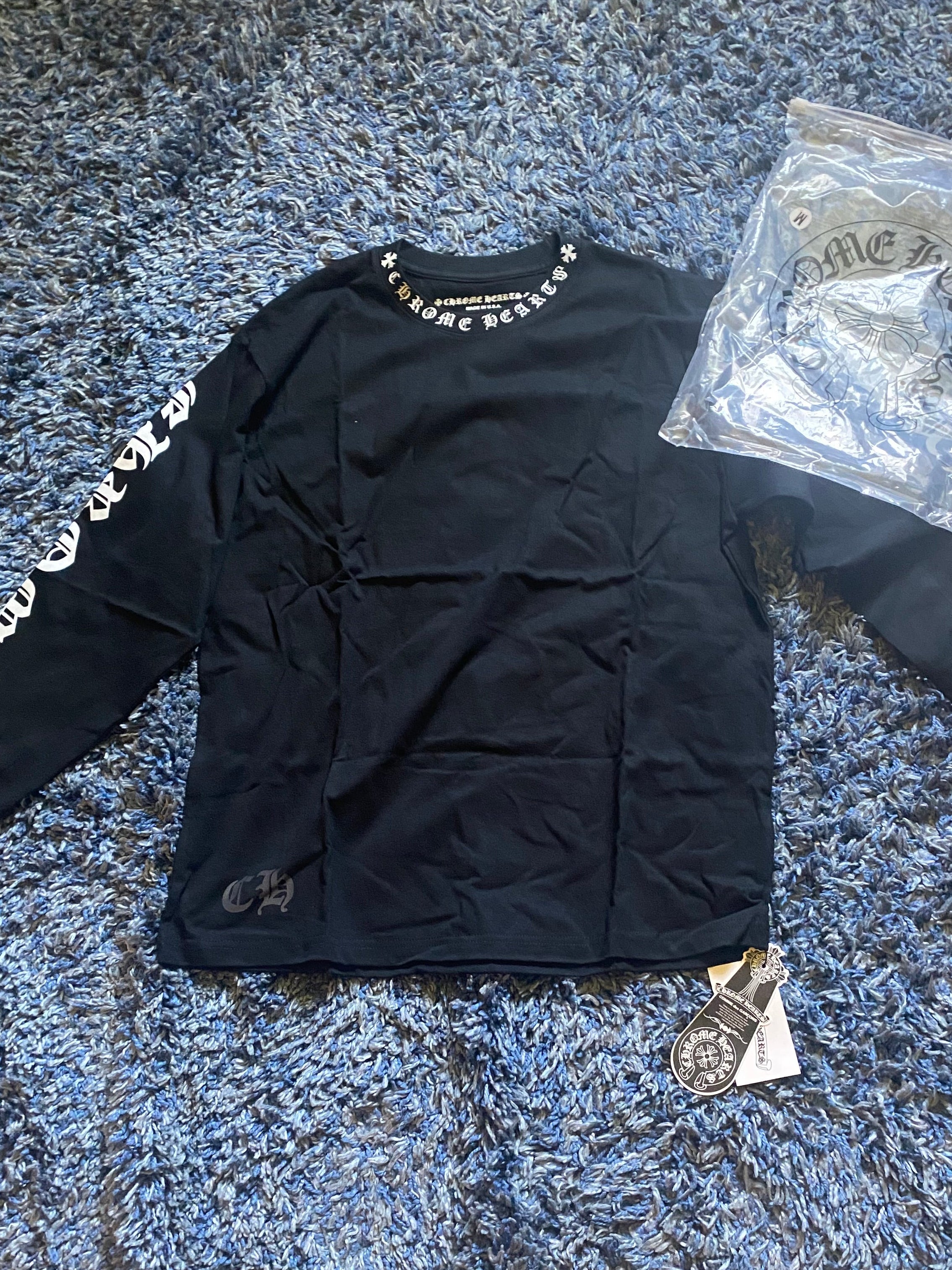 Black Graphic Long Sleeve Streetwear Tee