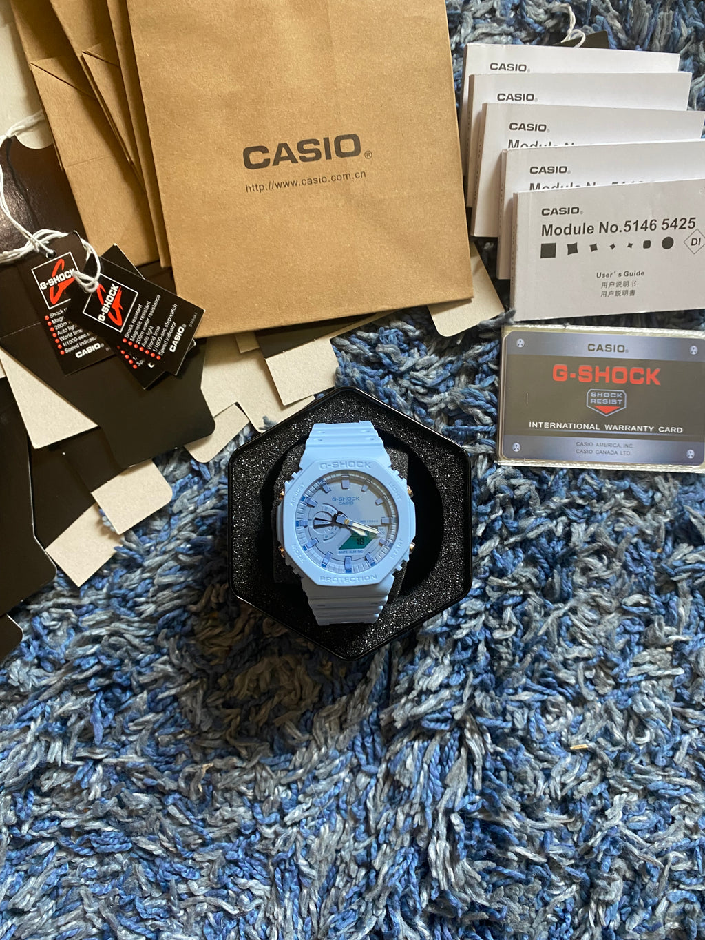 G-SHOCK GA2100 Blue Men’s Digital Analog Watch Shock Resistant