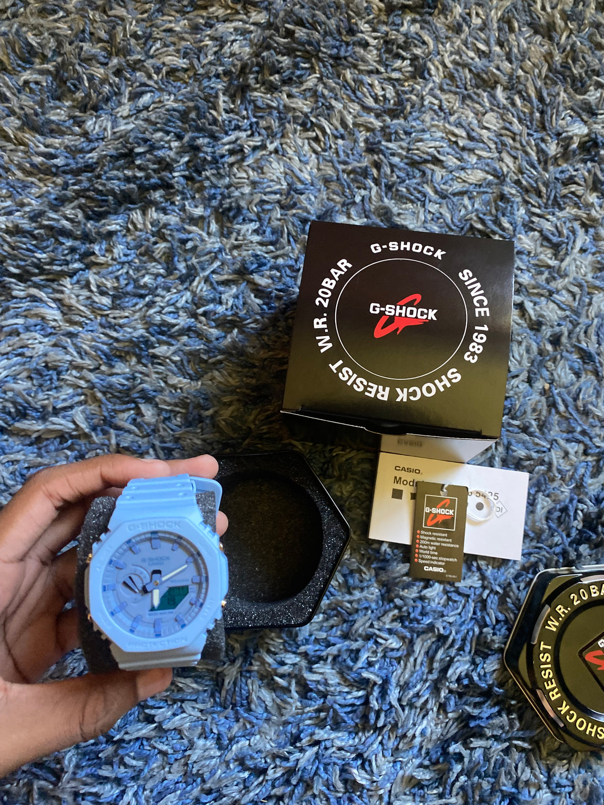 G-SHOCK GA2100 Blue Men’s Digital Analog Watch Shock Resistant